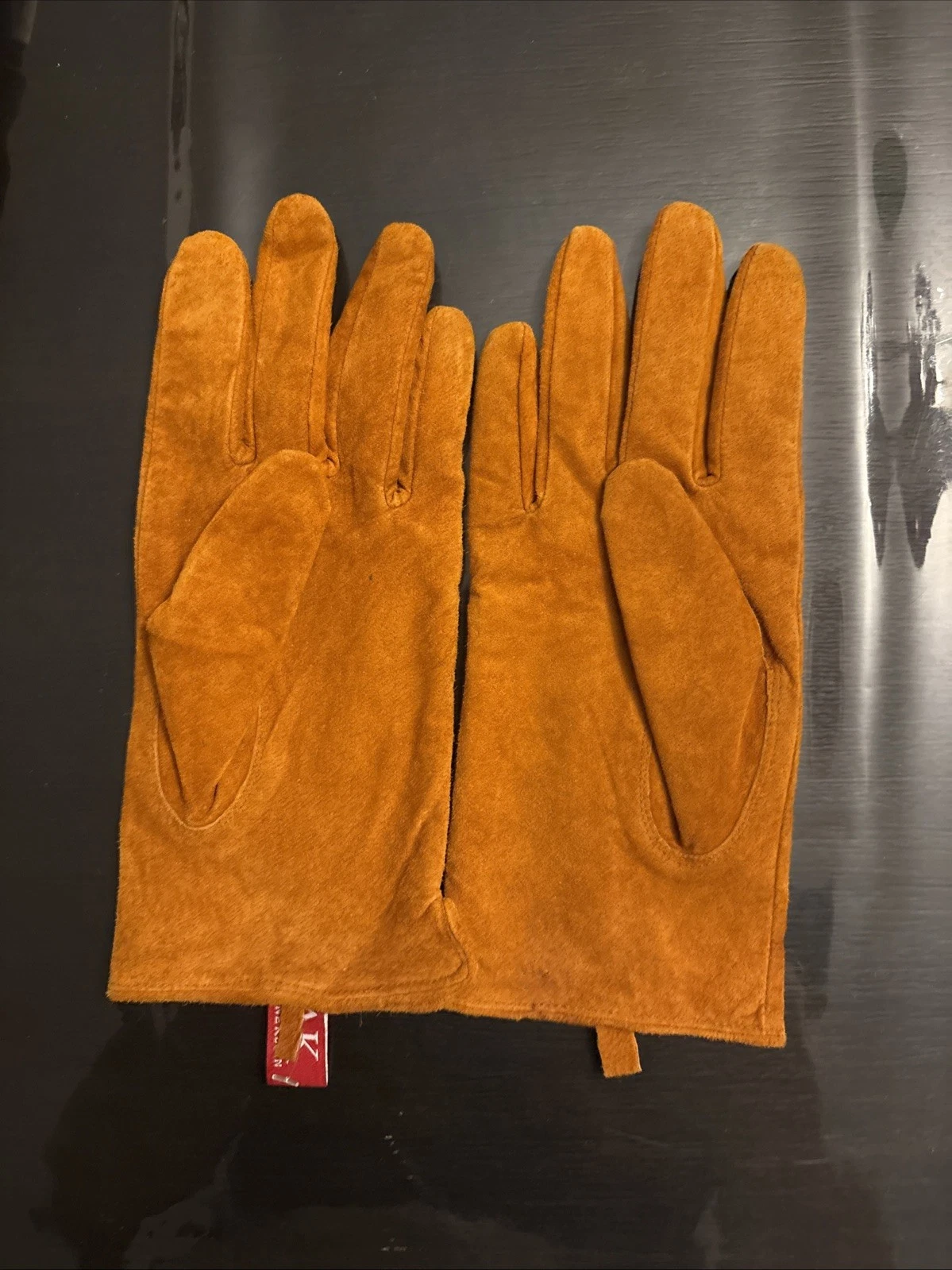 ORANGE NWOT ANNE KLEIN WOMEN'S SUEDE LEATHER GLOVES WITH LINING VARIETY M/L