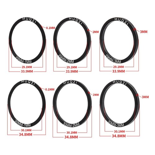 6PCS Bike Bicycle Bottom Bracket Crankset Washer Spacers For BB30/PF30 - Picture 8 of 48