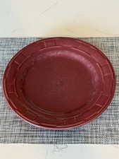 Longaberger Pottery Woven Traditions - Paprika Red Dinner Plate 10"