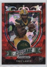 2021 Panini Prizm Draft Picks Crusade Red Ice Prizm Trey Lance #164 8rw