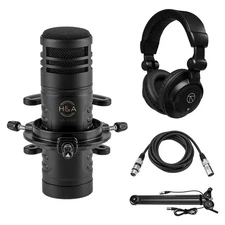 H&A AC60 Hypercardioid Dynamic Studio Broadcast Microphone, Bundle with TAPH100