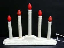 Vintage Christmas 5 Light Candolier Candle Candelabra Working
