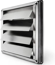 Calimaero® VKE 6" Inch Dryer Vent Cover Stainless Steel Grille Dryer Vent Exteri