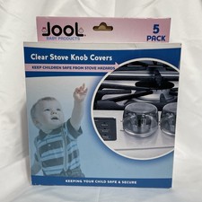 NEW Jool Baby Products Reusable Clear Stove Knob Covers-5 Pack-Heat Resistant