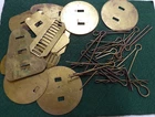 WW1-11 AUSTRALIAN MILITARY BRASS FIXING PINS & BACKING PLATES FOR BADGES