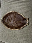 Vintage Hull Oven Proof Brown Drip Glaze Fish Plate Platter Dish 11”