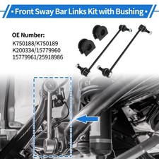 Front Stabilizer Bar Links with 2 Pcs Bushing for GMC Terrain No.K750188 1 Set