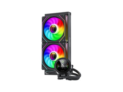 GameMax IceBurg240DigitalBK 240mm ARGB AIO Liquid CPU Cooler Black