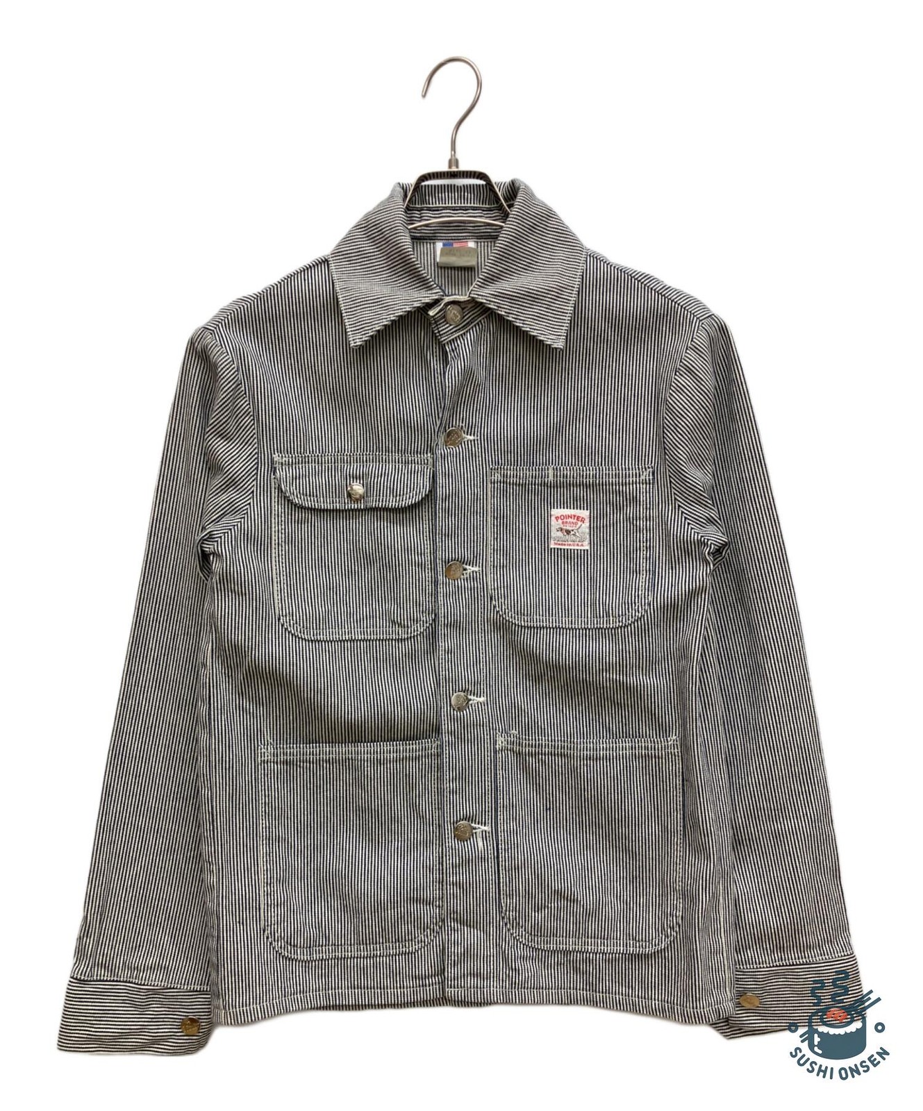 Pointer Hickory Stripe Work Jacket Coverall Size:… - image 1