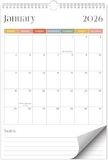 Beautiful 2026 Wall Calendar - Runs from January 2026 until July 2027 - Large 15