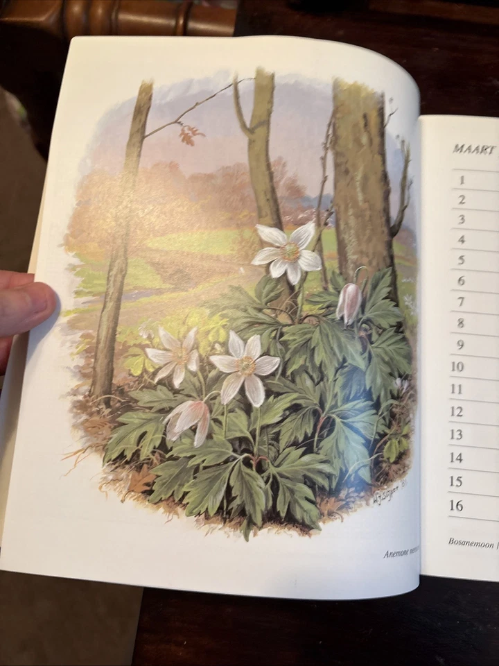 Vintage Permin Kalender Calendar 1984 FLORAL Cross Stitch Patterns Danish - Image 4 of 4