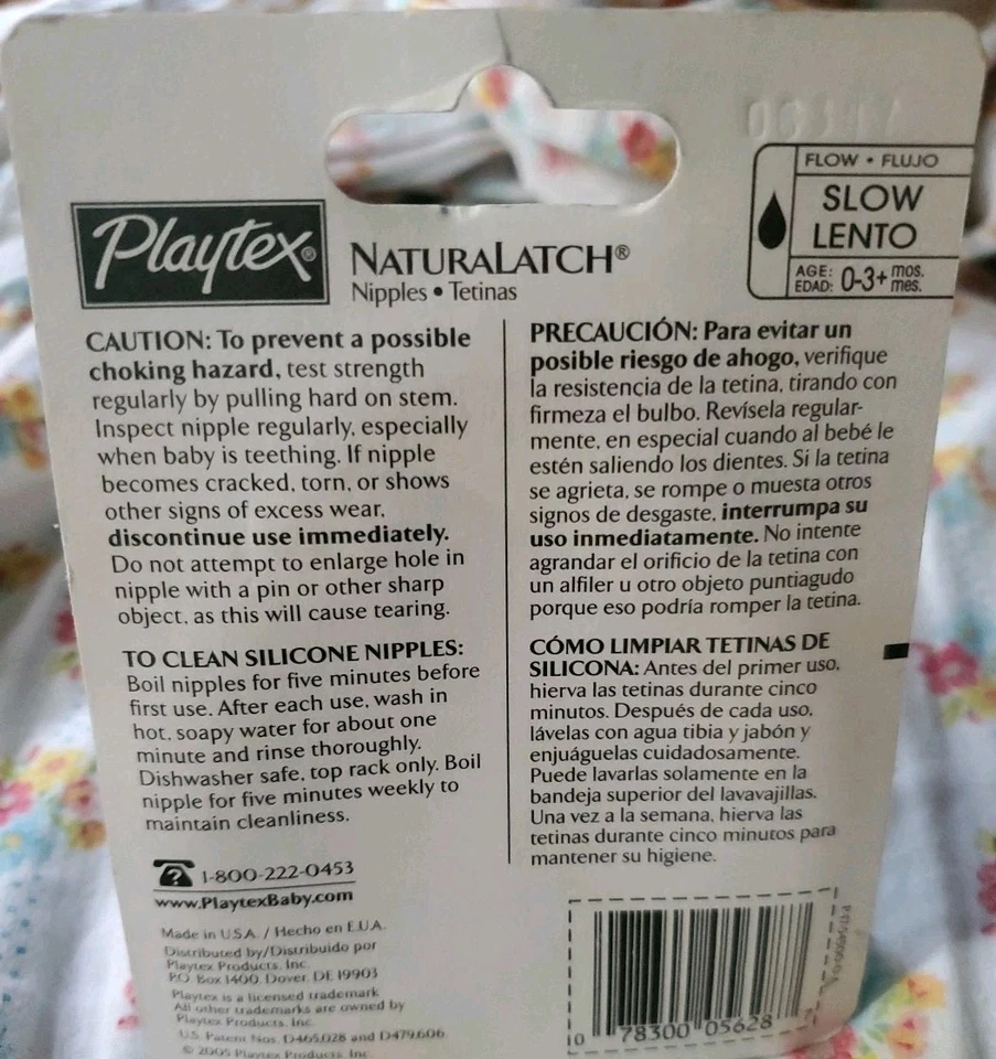 Playtex Nurser Drop-Ins System silicone slow flow 0-3 mo Naturalatch nipples 2pk - Image 2 of 2
