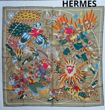 HERMES Carre 90 Le Sacre des Saisons Silk Scarf Multicolor Women