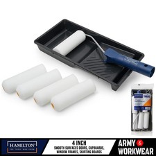 Hamilton For Trade 4" Mini Foam Roller Kit 7 Piece Gloss Paint Set Frame Tray