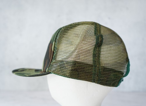 VINTAGE 1980s Camo CM TRUCKER SNAPBACK HAT-USA Made-Mesh- Farm Hunting Cap Mütze - Bild 9 von 14