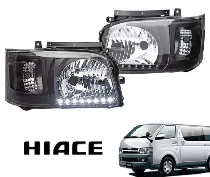 Toyota Hiace 200 Series 1-2 Head Light Lamp White with LED Inner