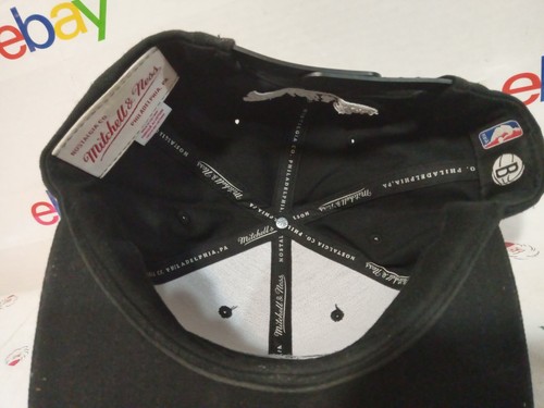 Brooklyn Nets Mitchell & Ness Nostalgia Co Snapback Black Hat Cap - Picture 4 of 4