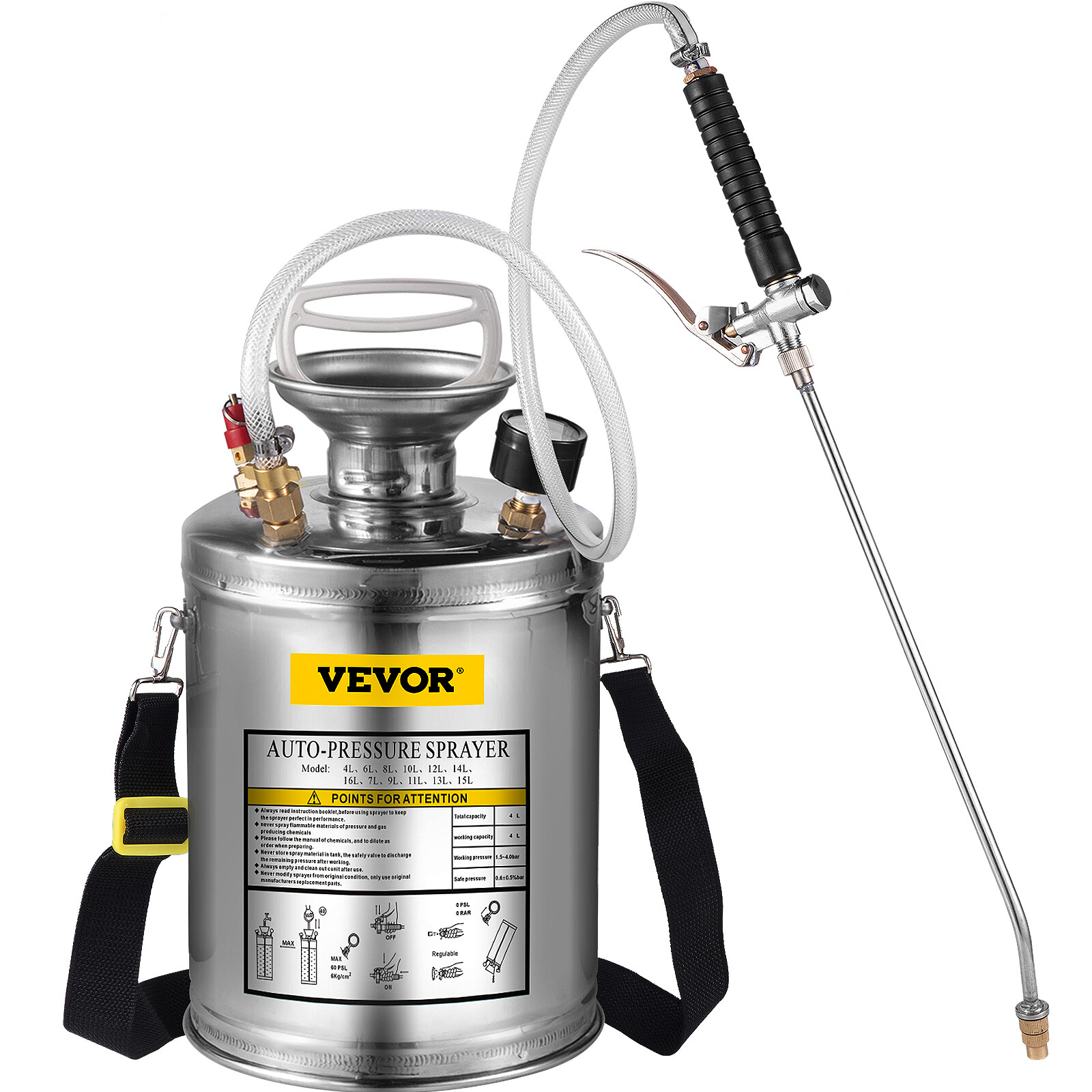 Yulokdwi Sprühstab 72cm - Verstellbarer Gartenschlauch-Aufsatz Mit Mehrfach-Funktionen