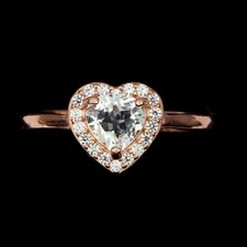 925 Sterling Silver Ring Heart Aquamarine 6mm Natural Gemstone Jewelry