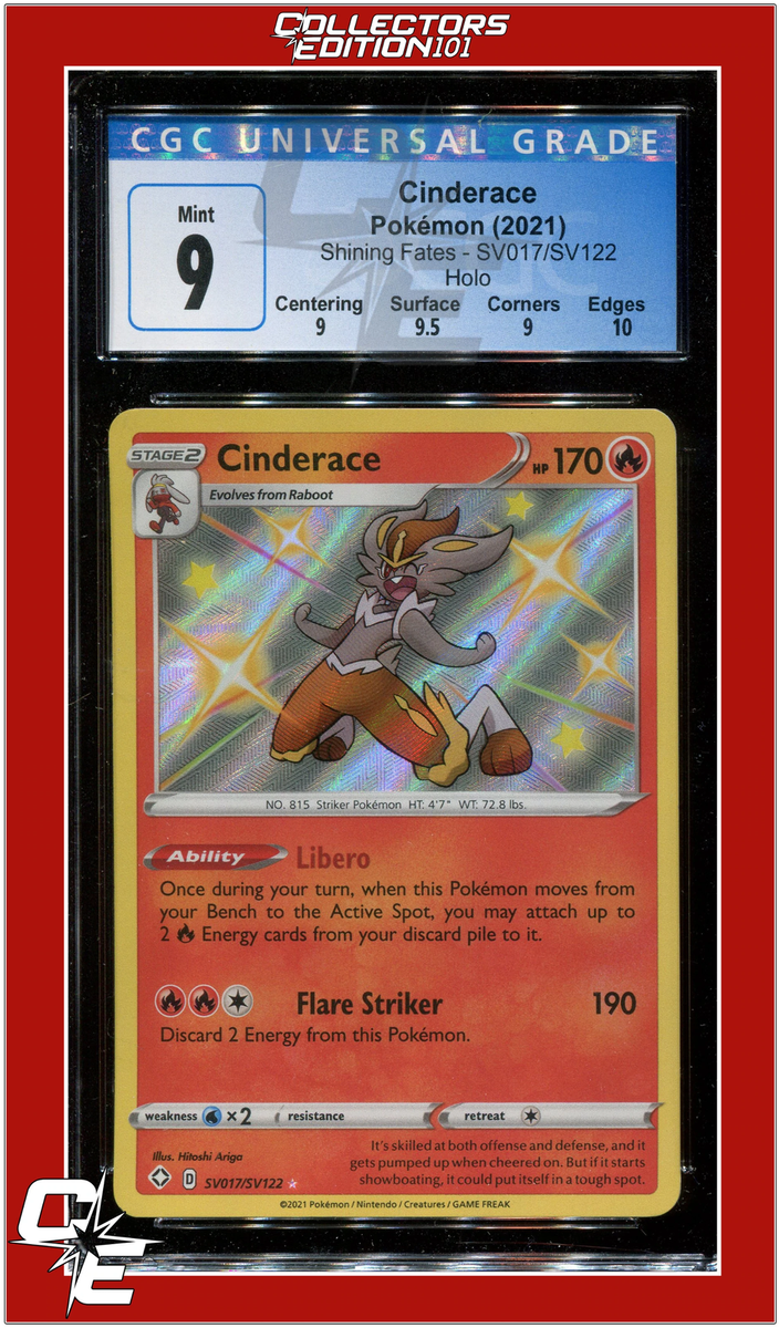 Cinderace SV017/SV122 Shining Fates: Shiny Vault Holo for sale