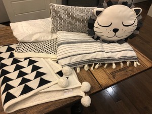 Black And White Pottery Barn Nursery Bedding Emily Meritt Ebay