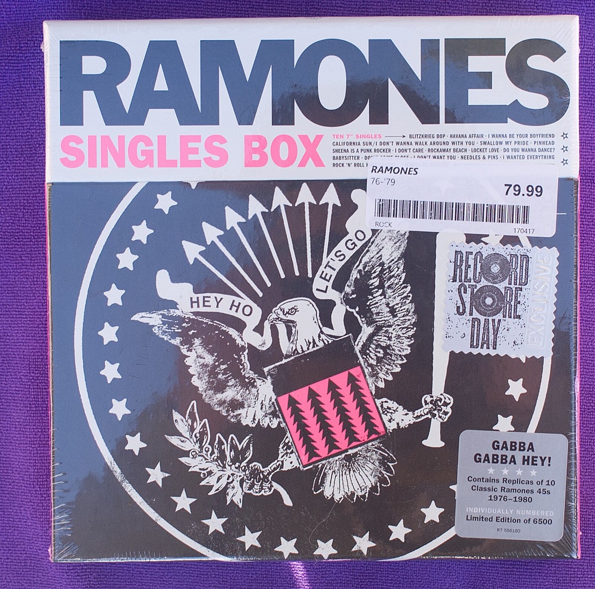 RAMONES Singles Box Ltd. #ed RSD 2017 10 x 7