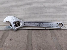 VINTAGE NAPA USA 8" Adjustable Crescent Wrench AW-8 NICE SHAPE, FAST SHIP