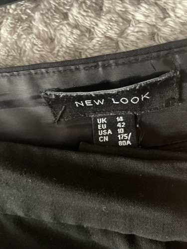 NEW LOOK WOMENS PANTS TROUSERS SIZE UK 14 BLACK STRIGHT LEG - Picture 7 of 10