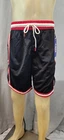 NBA Basketball Black Red w Gold Black Striped Side MEDIUM Knee Length Shorts NEW