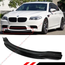 R STYLE CARBON FIBER FRONT BUMPER CENTER CHIN LIP SPOILER FOR 2012-2017 BMW M5