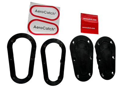 AeroCatch 120-2000 120 Series Flush Plus Black Hood Aluminum Pin