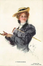 Artist  Harrison Fisher A Thoroughbred Postcard Copy