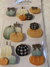 THE PAPER COMPANY 3D STICKERS PUMPKINS THANKSGIVING HALLOWEEN PUMPKIN 8PCS