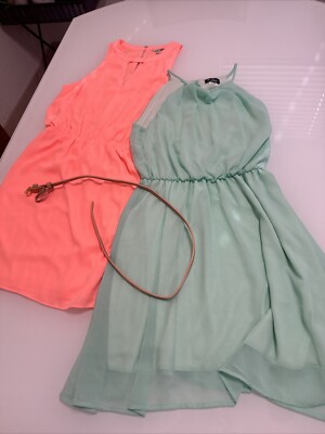 guess neon dress GUESS Orange neon dress with triangle logo