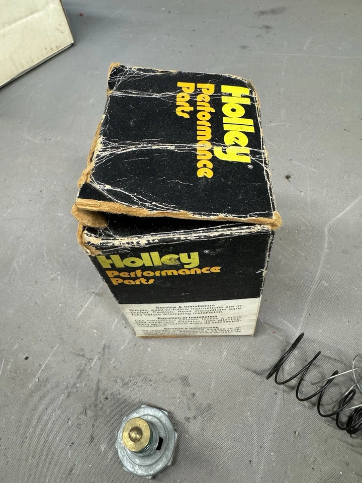 Placa de medição de desempenho vintage NOS Holley variedade de molas secundárias Chevy - Imagem 3 de 4