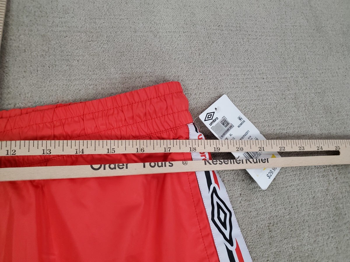 Umbro Pants Womens Extra Large Red White Windbreaker Track