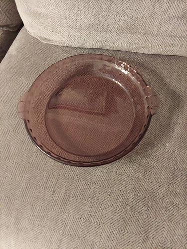 Vintage Pyrex Purple Amethyst Fluted Glass Pie Plate 9.5"