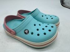 Crocs Crocband Clogs Kids Ice Blue Croslite Rubber Slip-On Round Toe Classic J2
