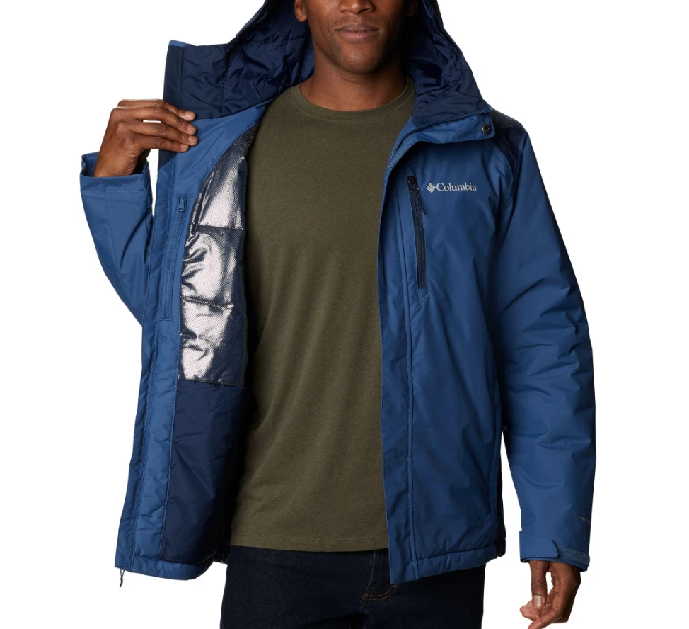 Columbia Mens XXL Tipton Peak Jacket Blue Insulated Hooded Full-Zip Coat  2XL | eBay