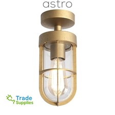 Astro Cabin Semi Flush Ceiling Vintage Room Home Light Solid Brass Plated E27 ES