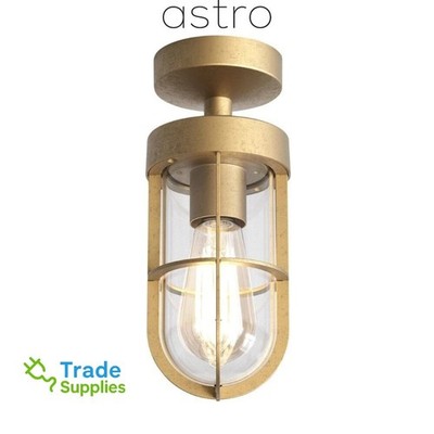 Astro Cabin Semi Flush Ceiling Vintage Room Home Light Solid Messing Plated E27 ES