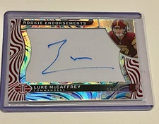 Luke Mccaffrey /99 Rc On Card Auto Autograph 2024 illusions Commanders