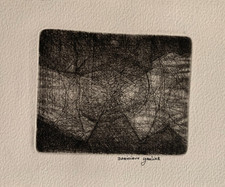 DOMINIQUE GAUTIER (1951-2018) BEAUTIFUL ETCHING ABSTRACT COMPOSITION 1990 (6)