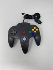     Official Nintendo 64 BLACK / GRAY Controller   OEM N64 Remote NUS-005