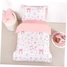 Bedding Set for Girls 4 Pieces Soft Breathable Comforter Set, Toddler Pink Rose