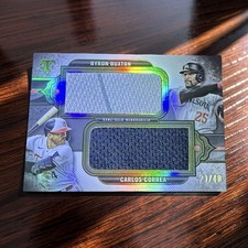 2024 Topps Triple Threads Dual Jumbo Relics Carlos Correa & Byron Buxton Card E2