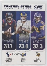 2021 Score Fantasy Stars Showcase Adam Thielen Deshaun Watson Jared Goff 11ao
