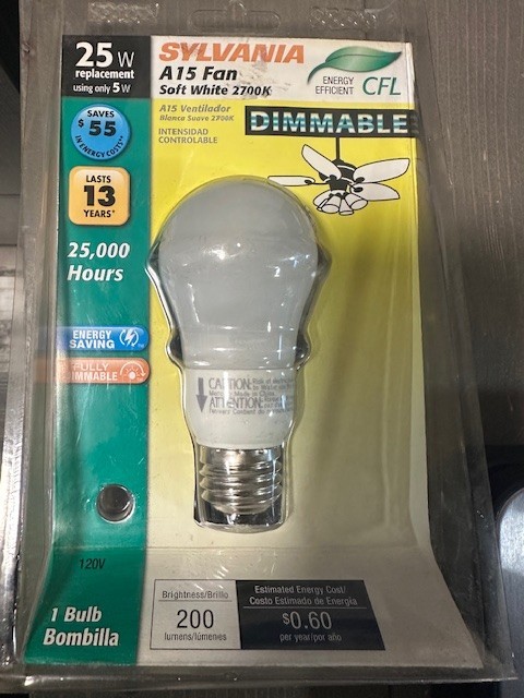 Various Sizes & Styles 3 Way, Flood, Bug Lights, Fan Nos