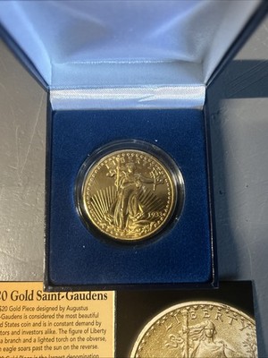 $20 Saint Gaudens Gold Coin 24KT Gold Clad Proof w/ Box & COA | eBay