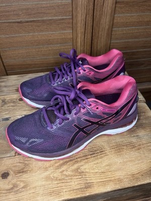 ASICS GEL-Nimbus 19 Women s 8 Running Athletic Shoes Sneakers Purple Pink T750N